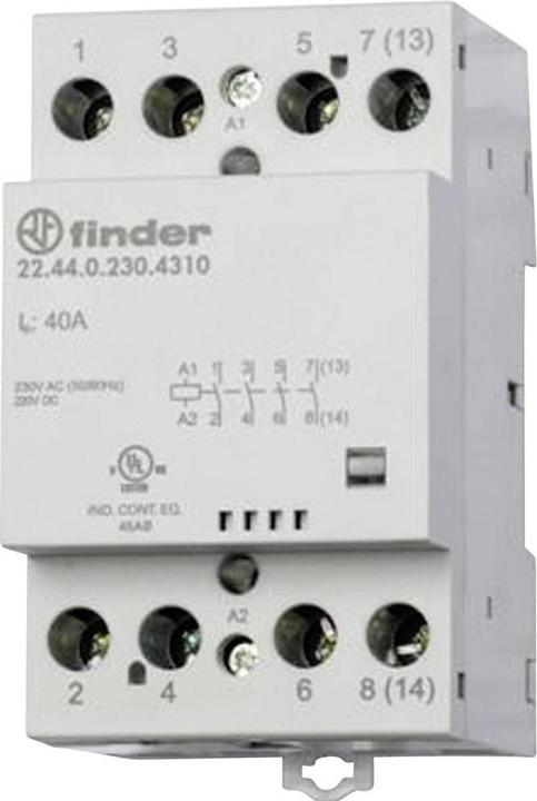 Actual product image Finder Modular contactor 40A, 4 NO, 24vac/dc