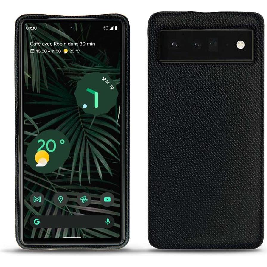 Noreve Lederschutzhülle (Google Pixel 6 Pro), Smartphone Hülle, Schwarz