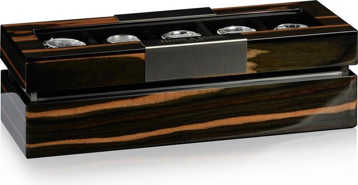 Actual product image Heisse & Söhne Watch box Executive 5 - Macassar / Black