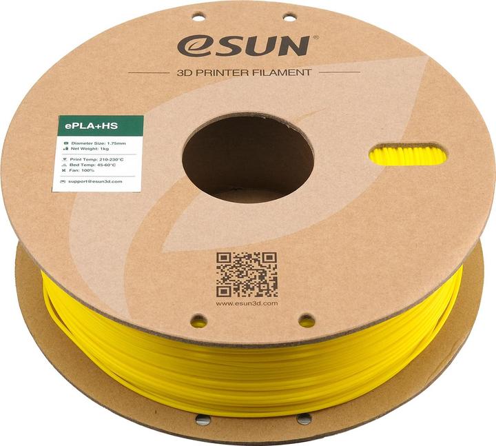 Produktbild eSUN EPLA+HS 1,75mm YELLOW 1kg (PLA+, 1.75 mm, 1000 g, Gelb)