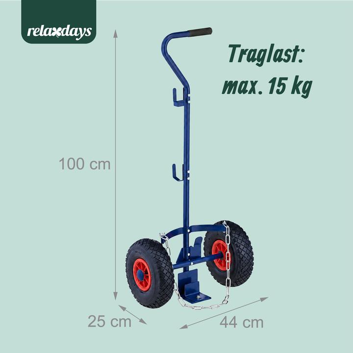 Actual product image Relaxdays Gas bottle trolley