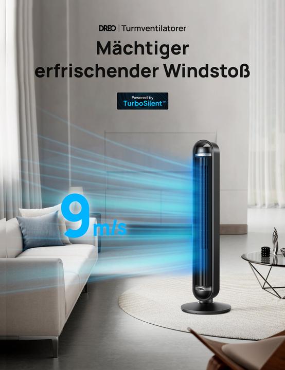 Produktbild Dreo - Tower Fan WiFi, 9 Speeds, 4 Modes, 106cm - Smart (48 dB)