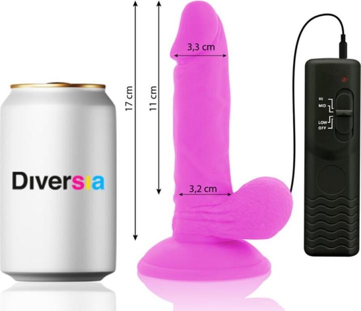 Image du produit Diversia Godemiché Flexible Vibrant 17 cm - Violet