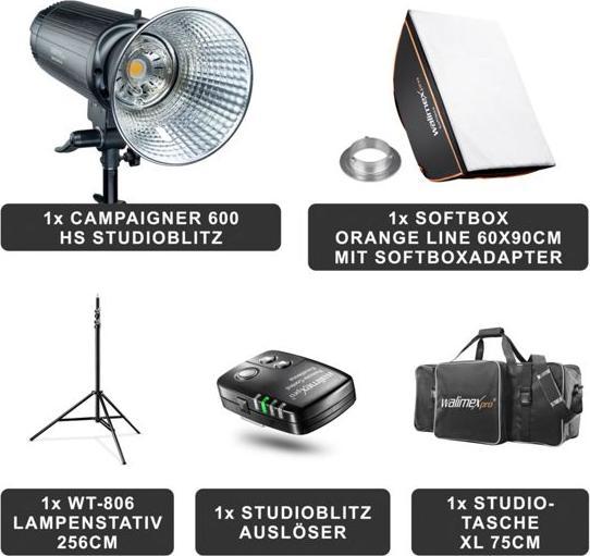 Produktbild Walimex pro Campaigner 600 HS Set Single (Set, 600 Ws)