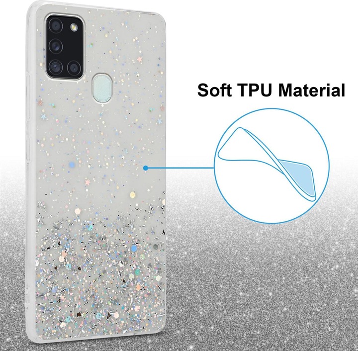 Actual product image Cadorabo TPU cover sparkling glitter (Samsung Galaxy A21s)