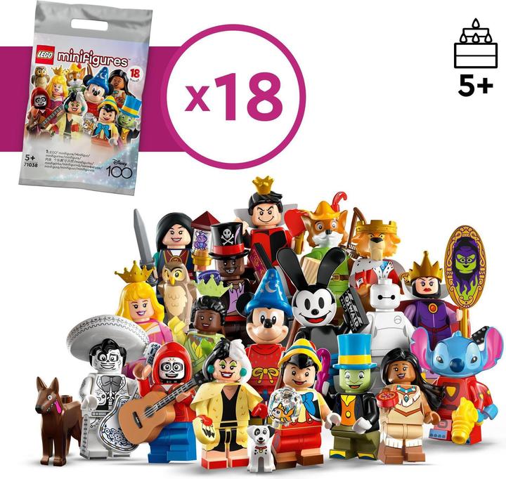 Produktbild LEGO Minifiguren Disney 100 (71038, LEGO Minifiguren)