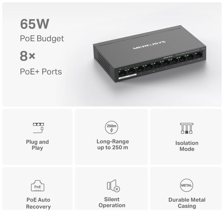 Image du produit Mercusys MS110P (10 Ports)
