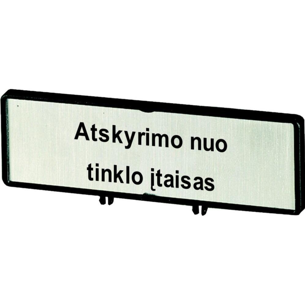 Eaton, Systemstromversorgung, Träger mit Schild, verwendbar für T0, T3, P1, 48 x 17 mm, beschriftet mit zNetz-Trenneinri...