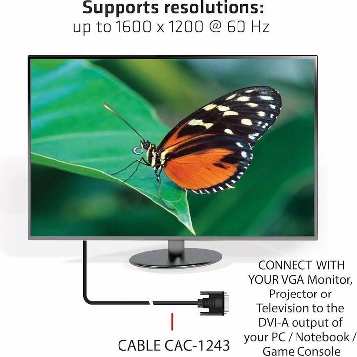 Actual product image Club 3D Dvi — VGA (3 m)
