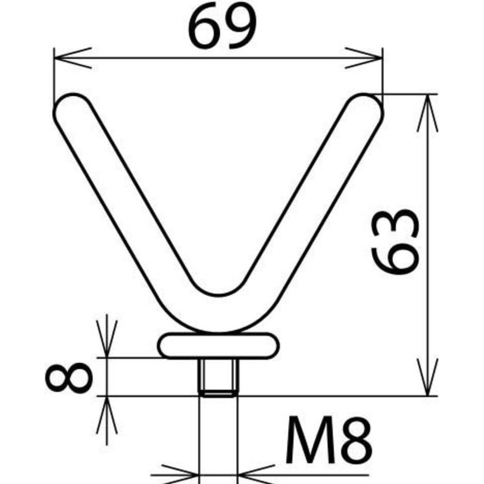 Thumbnail - Dehn, Multimeter, Gabelelektrode B 69mm mit Gewindebolzen 766924