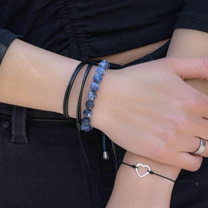Produktbild Bijouteria Lederarmband (17 cm, Leder, Edelstahl)
