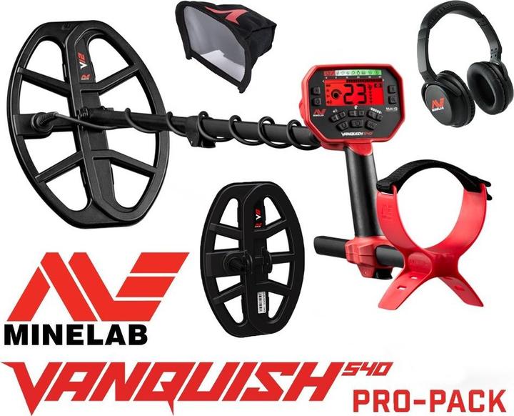 Actual product image Minelab VANQUISH 540 PRO-PACK nu met gratis PRO-FIND 20 Metaaldetector specialist.