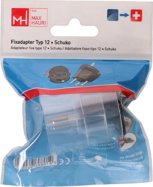 Actual product image Max Hauri Fixed adapter (CEE 7/7)
