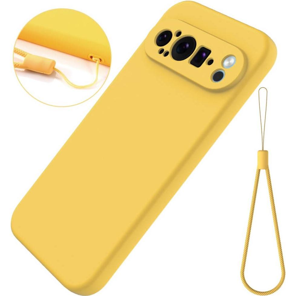 Thumbnail - Cover-Discount Google Pixel 9 Pro - Silikon Gummi Hülle (Google Pixel 9 Pro), Smartphone Hülle, Gelb