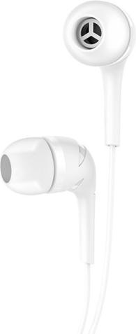 Actual product image Hoco Wired headphones wire earphones Jack 3,5 mm with microphone M40 white (Cable)