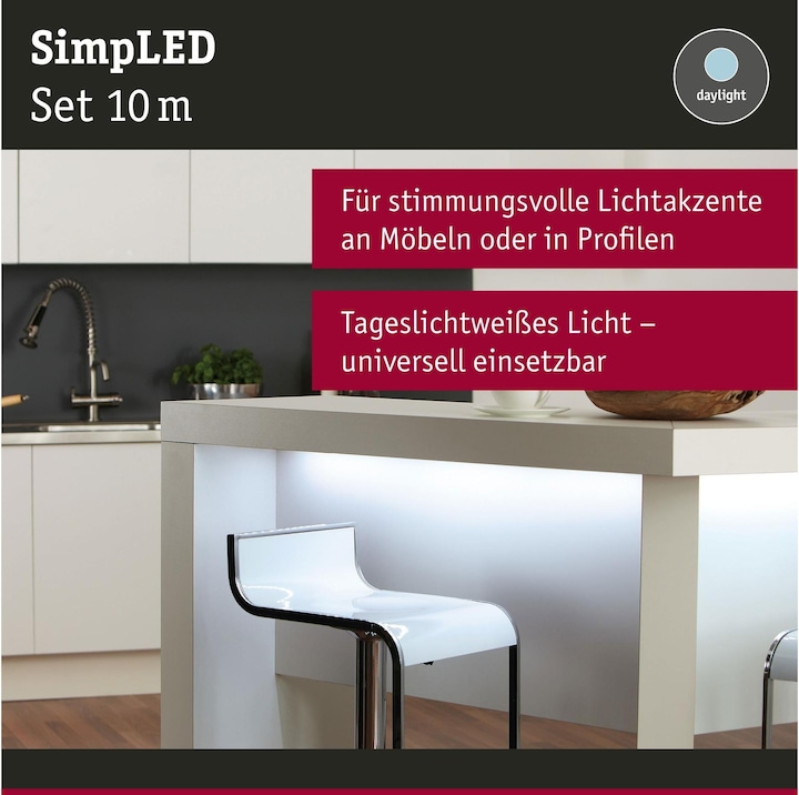 Produktbild Paulmann SimpLED Stripe Set (Tageslicht, 1000 cm, Indoor)