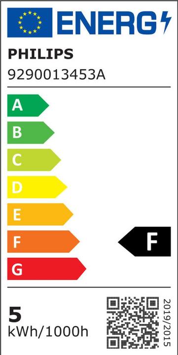 Energy Label Philips Lamp (E14, 4.30 W, 470 lm, 3 x, F)