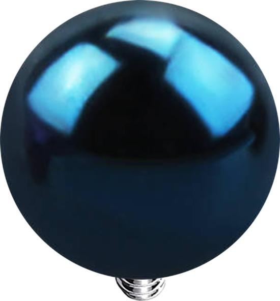 Image du produit Star Piercing Dermal Anchor Boule bleu foncé avec revêtement en titane (sans laiton, Acier chirurgical 316L)