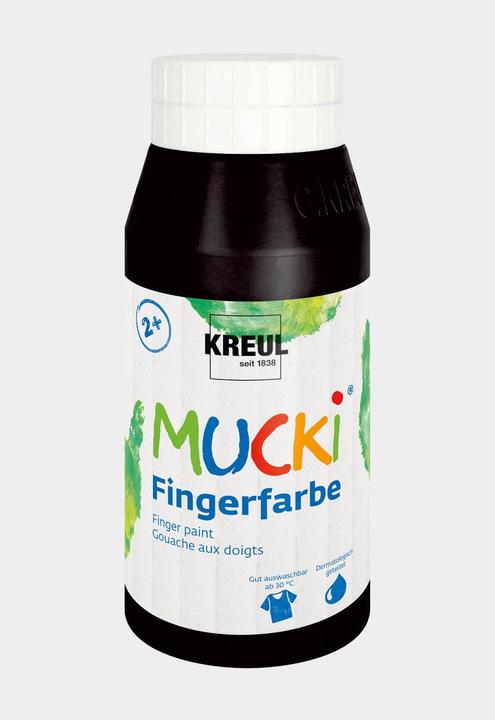 Actual product image Mucki Finger paint (Black, 750 ml)
