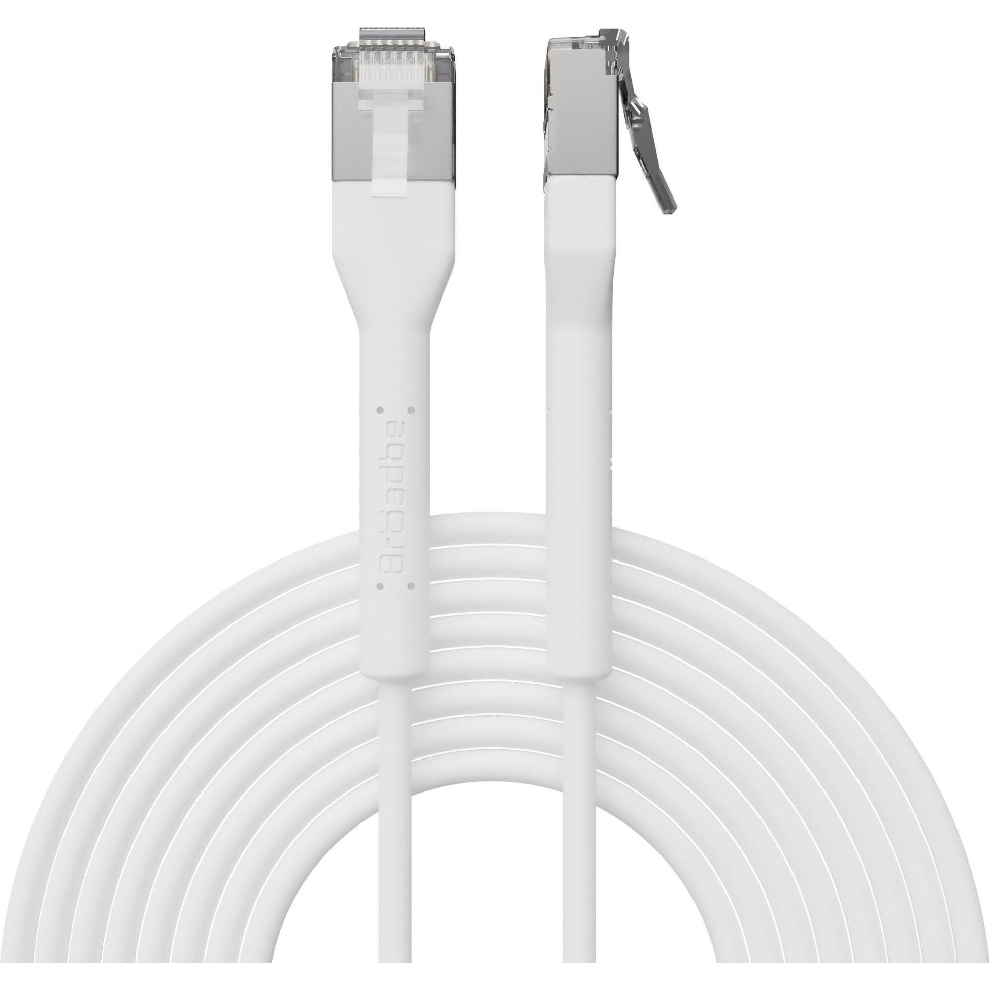 Broadbe Slim Patch Cable 10G White 2m Cable-Patch-Cat6A-WT-2M-Slim (CAT6a, 2 m), Cavo di rete
