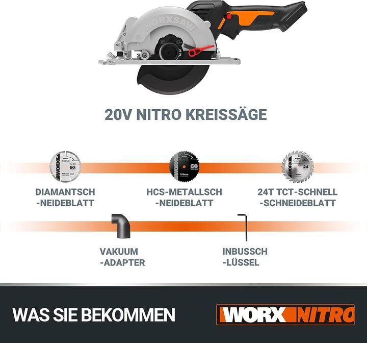 Produktbild Worx 20V Akku Kreissäge WX531.9