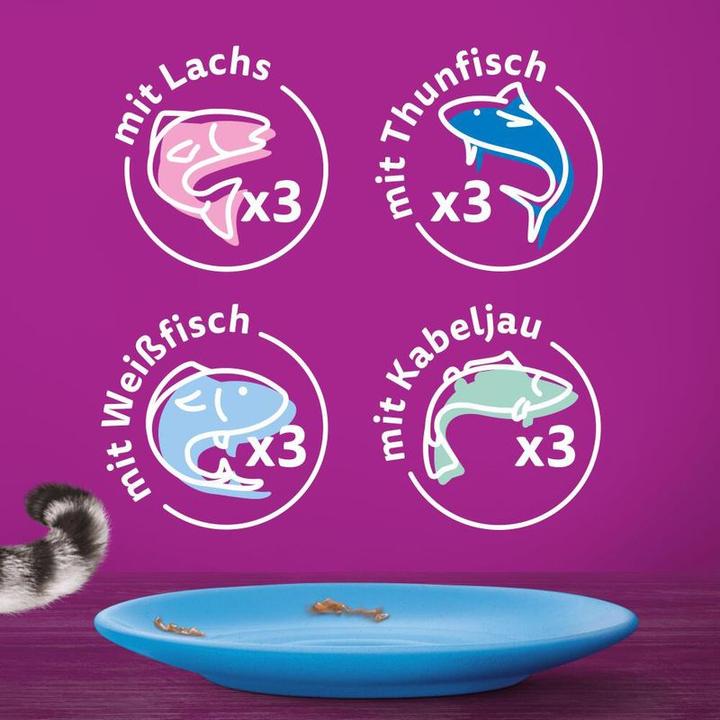 Image du produit Whiskas Fisch Auswahl in Gelee (Adulte, 12 pcs, 1020 g)