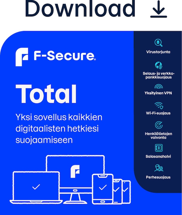 Actual product image F-Secure Total (1 User, 5 Devices/Users, 24 months)