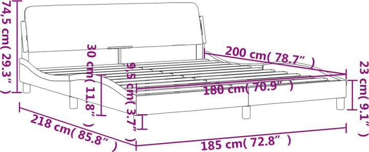 Image du produit vidaXL Bettgestell (180 x 200 cm)
