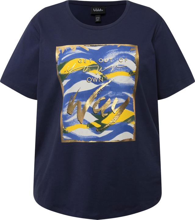 Actual product image Ulla Popken Wave Front Print Stretch Tee (46, 48)
