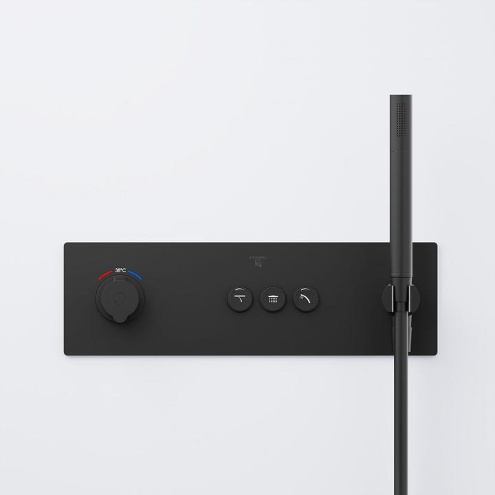 Produktbild Steinberg Serie 390 Dusch-/Wannenarmatur, Unterputz-Thermostat, inkl. Stabhandbrause, Brauseschlauch