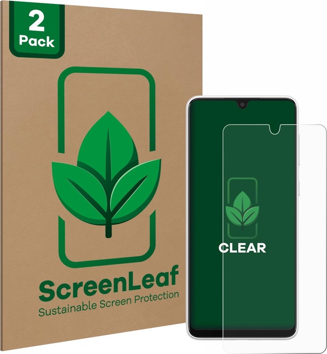 Actual product image ScreenLeaf Protective film sustainable screen protector screen protector film clear transparent (2 Piece, Samsung Galaxy A33 5G)