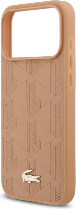 Produktbild Lacoste iPhone 17 Pro Max Back-Cover hul - MagSafe - Monogramme Print With Gold Logo - Rosa (Apple iPhone 17 Pro Max)