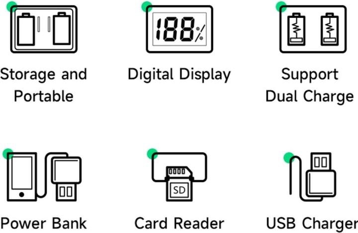 Actual product image McoPlus Duocharger USB EN-EL15C SD (816025) (Camera battery charger)
