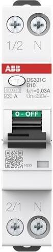 ABB DS301CB10A30 DS301CA-B10/0,03 FI/LS switch 6kA 1P+N 2CSR255163R1105