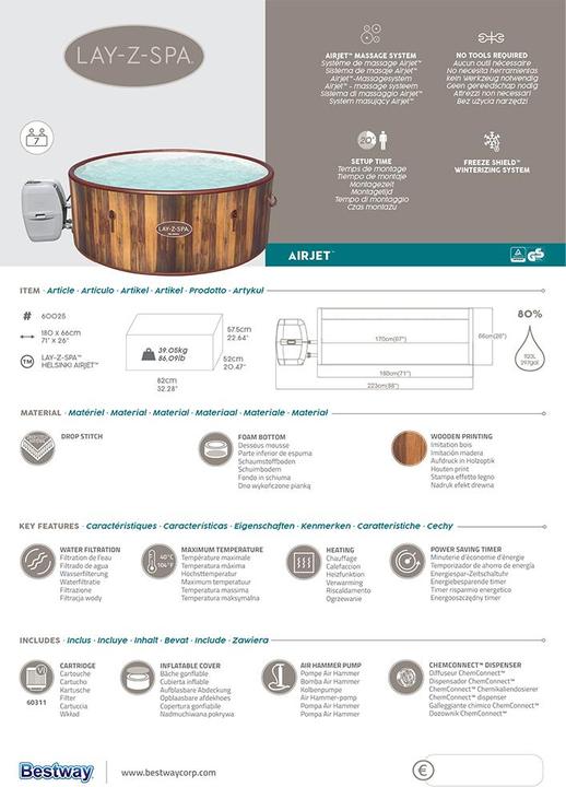 Produktbild Bestway Helsinki AirJet (7 Personen)