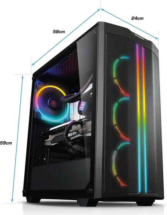 Produktbild Kiebel Legend V (2000 GB, 32 GB, AMD Ryzen 7 5800X3D, GeForce RTX 4070 Ti Super)