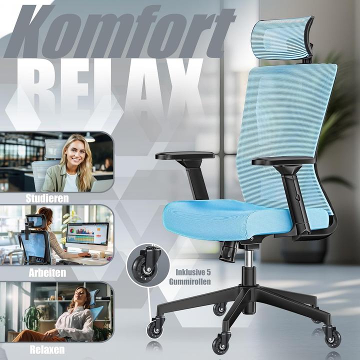Produktbild Kesser Ergonomischer Bürostuhl mit Wippfunktion