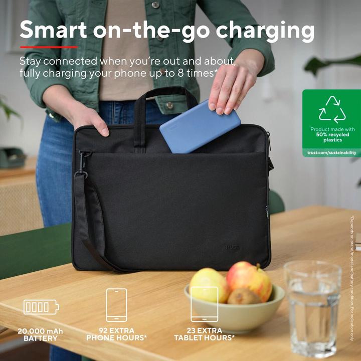 Produktbild Trust POWER BANK USB 20000MAH/PRIMO BLUE 25026 (20000 mAh, 15 W, 74 Wh)