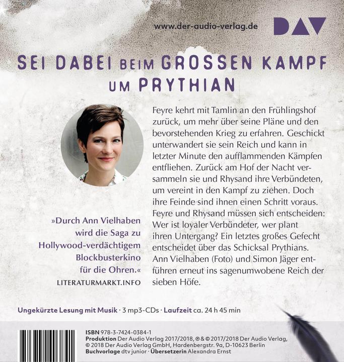 Produktbild Das Reich der sieben Höfe Teil 3: Sterne und Schwerter (Deutsch, Alexandra Ernst, Ann Vielhaben, Sarah J. Maas, Simon Jäger, 2018)