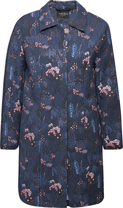 Produktbild Ulla Popken Jacquard-Jacke, florales Design, Hemdkragen, Langarm (50)