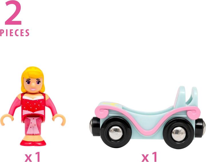 Actual product image Brio Train Disney Princess Aurora with wagon