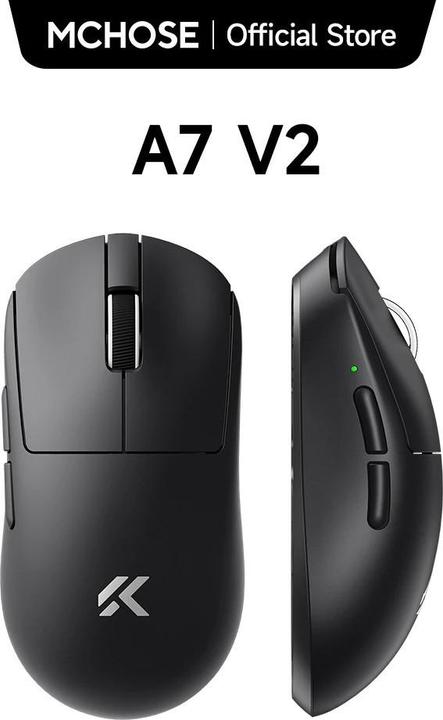 Mchose A7 V2 Pro Lightweight Gaming Mouse Tri-Mode Black (Kabelgebunden, Kabellos)