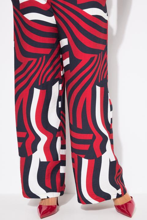 Produktbild Ulla Popken Hose, Wellen, weites Bein, Elastikbund (62, 64)