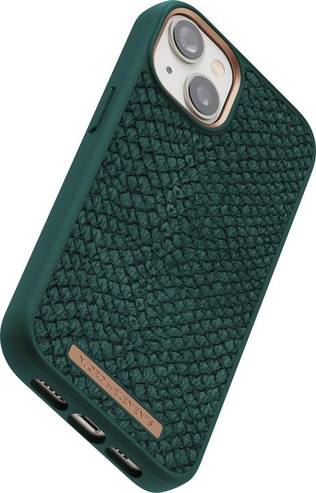 Produktbild Njord Hard-Cover Salm.Leather Magsafe Case green (Apple iPhone 14)