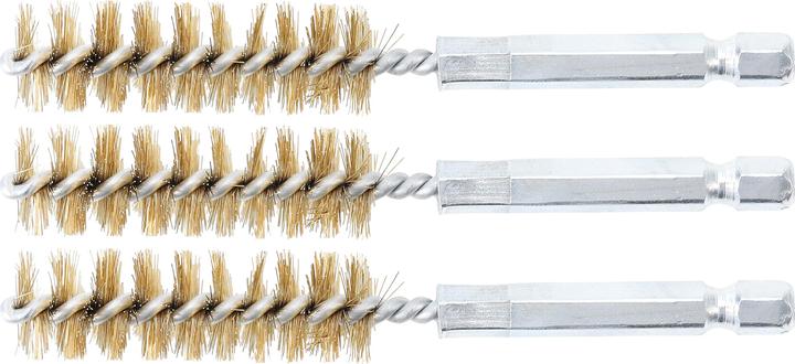 Productafbeelding BGS Messing borstel | 14 mm | Aandrijving zeskantkop 6,3 mm (1/4") | 3 stuks.