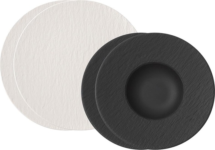 Italian Set White & Black Manufacture Rock blanc (4 Pezzo/i)