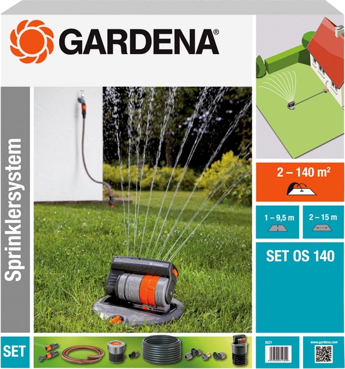 Image du produit Gardena Système d'arrosage complet 8221 (Arroseurs escamotables, Gicleurs de pulvérisation)