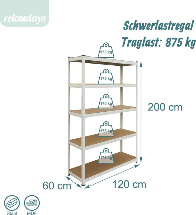 Produktbild Relaxdays Schwerlastregal