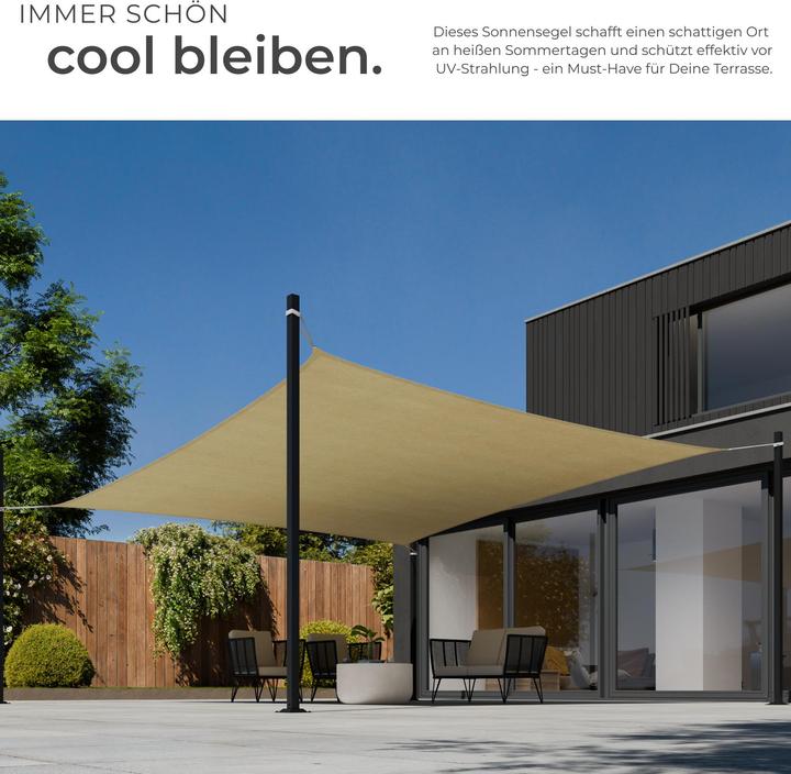 Actual product image tectake Square awning (540 x 540 cm)