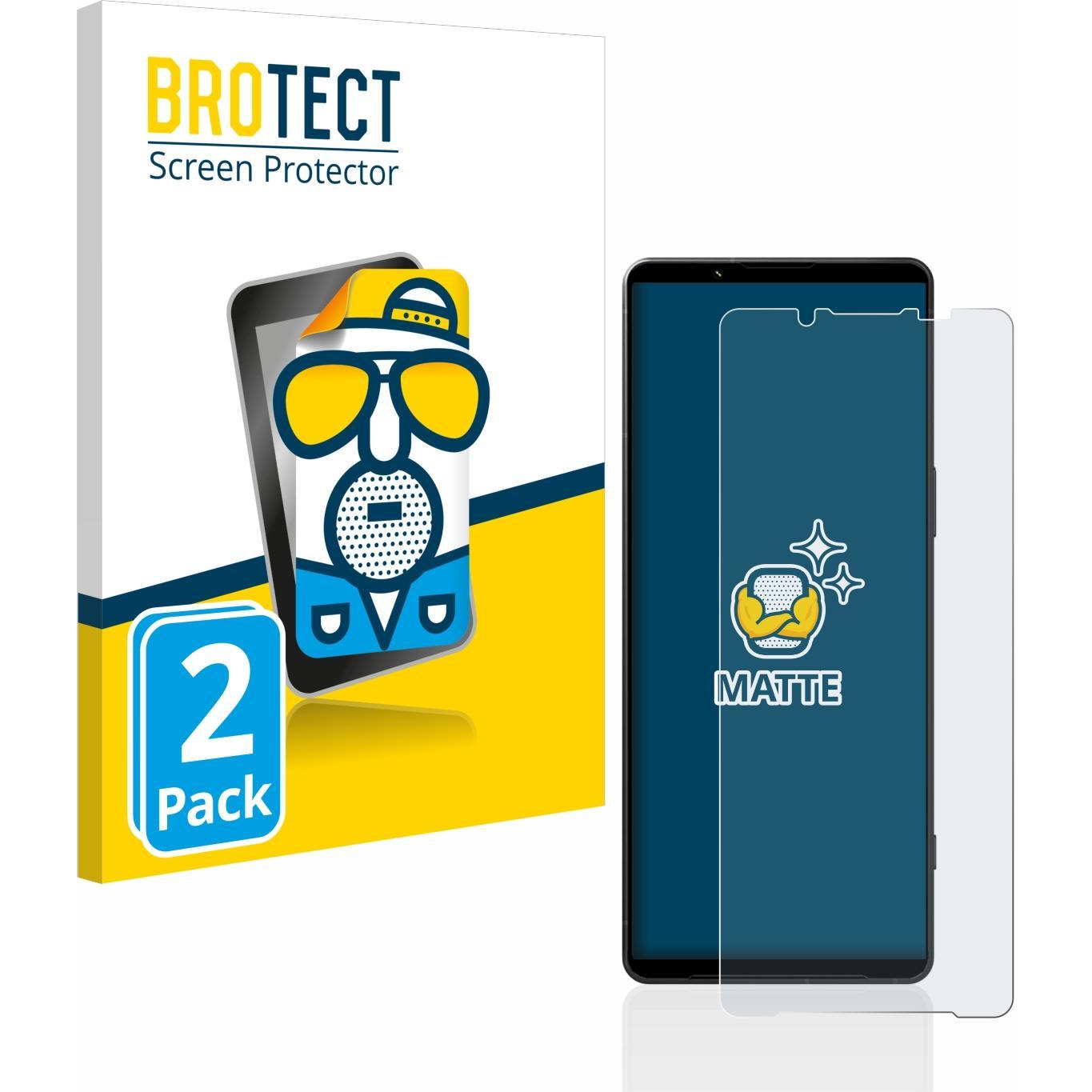 BROTECT Pellicola protettiva antiriflesso opaca (2 pz., Sony Xperia 1 V), Pellicola protettiva smartphone, Grigio